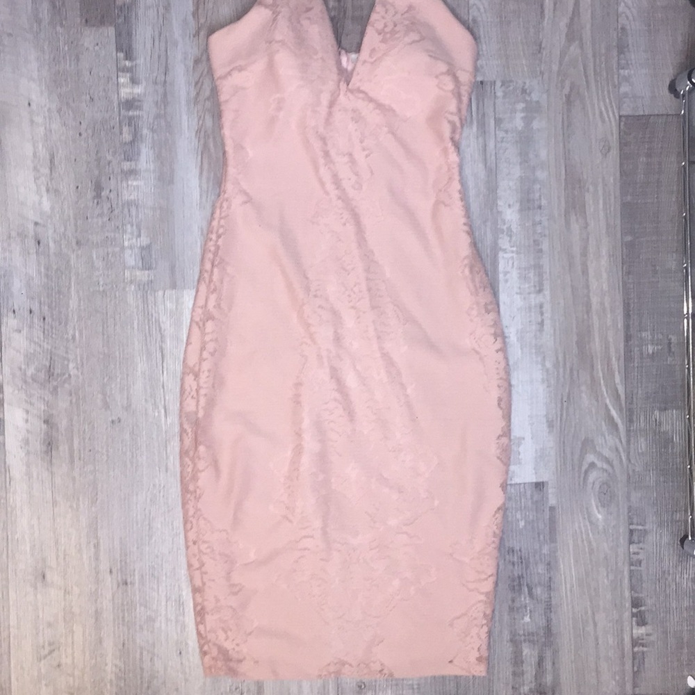 Pink lace dress
